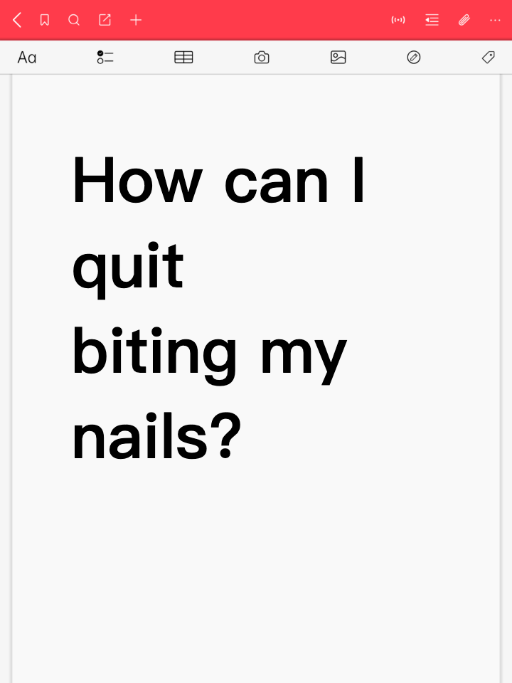 How can I quit biting my nails? 