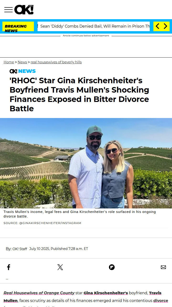 Gina & Travis: RHOC Drama Gets Messy 💥