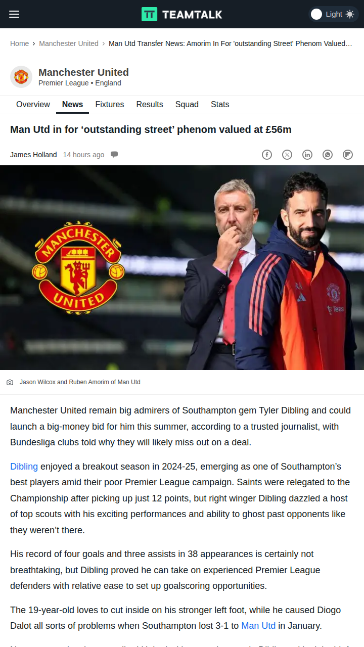 Is Dibling the Next Old Trafford Wonderkid?