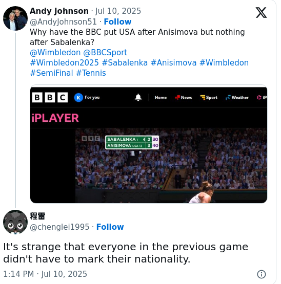 Wimbledon Scoreboard Sparks Flag Debate