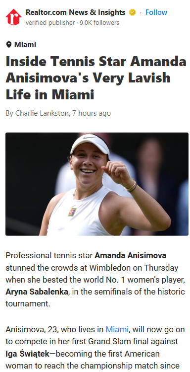 Anisimova Shocks Sabalenka, Makes Wimbledon Final!