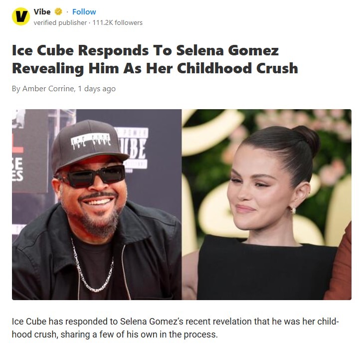 Selena’s Childhood Crush on Ice Cube?! 😲