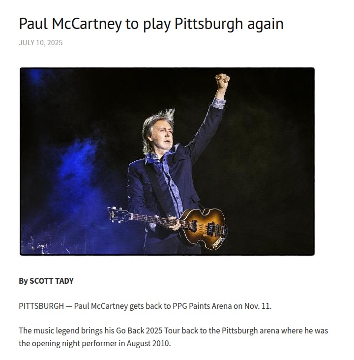 Paul McCartney Skips Philly Again? 🤔