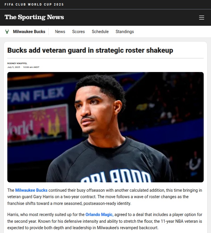 Bucks Reload: Gary Harris Joins the Squad