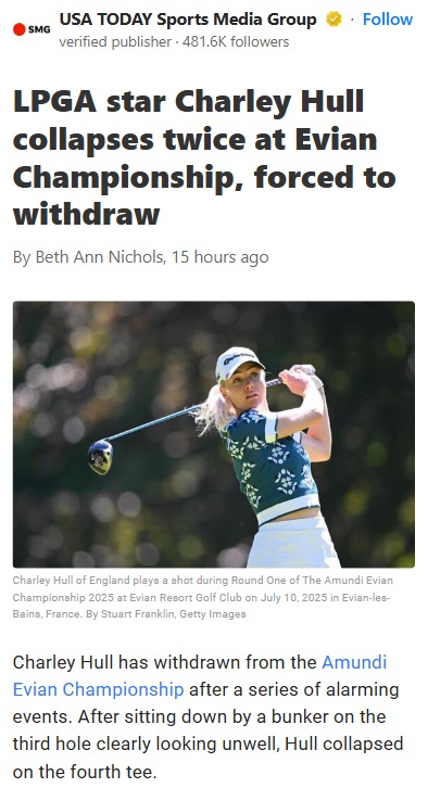 Charley Hull’s Scary Evian Exit