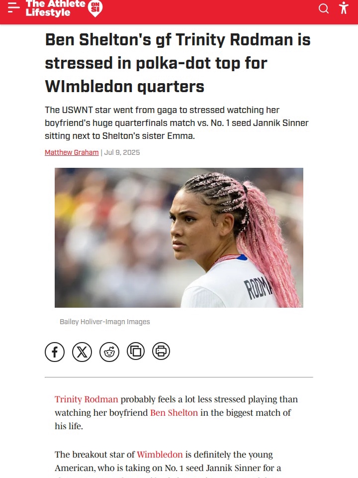 Trinity Rodman’s Wimbledon Stress Face 😬