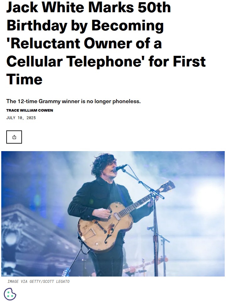 Jack White Finally Gets a Phone?! 📱