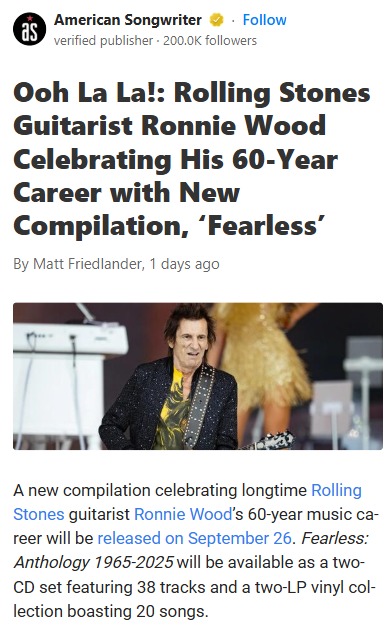 Ronnie Wood’s Secret Collab Sparks Debate 🎸
