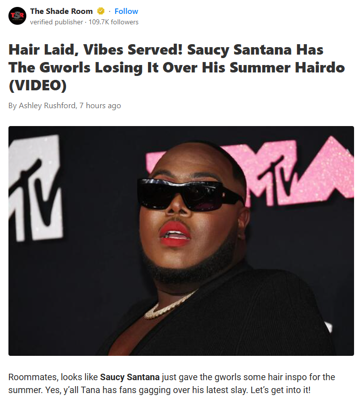 Santana’s Summer Hair Has Everyone Shook
