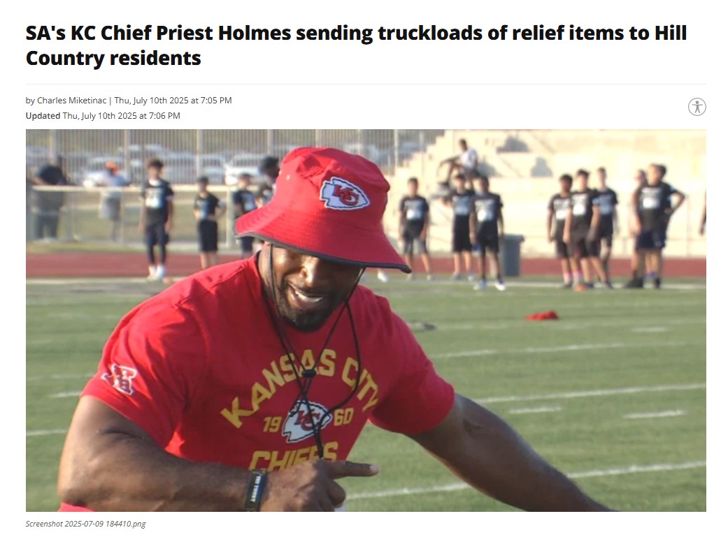 Chiefs legend Priest Holmes stepping up big