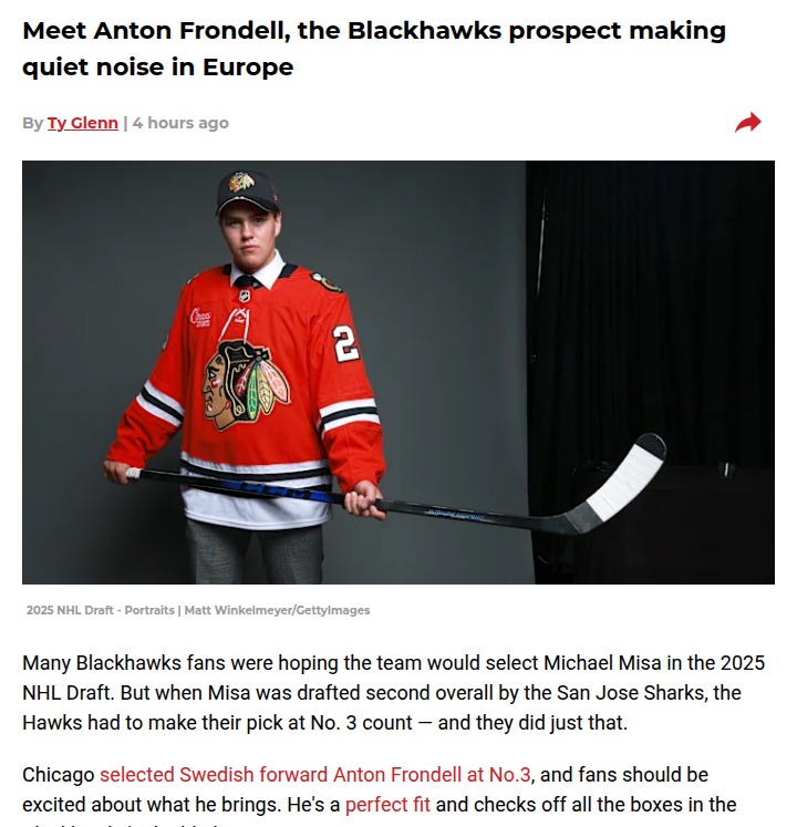 Frondell: Bedard’s Future Wingman?