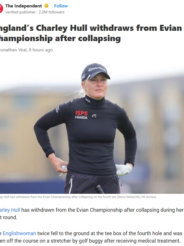 Charley Hull’s Scary Collapse at Evian