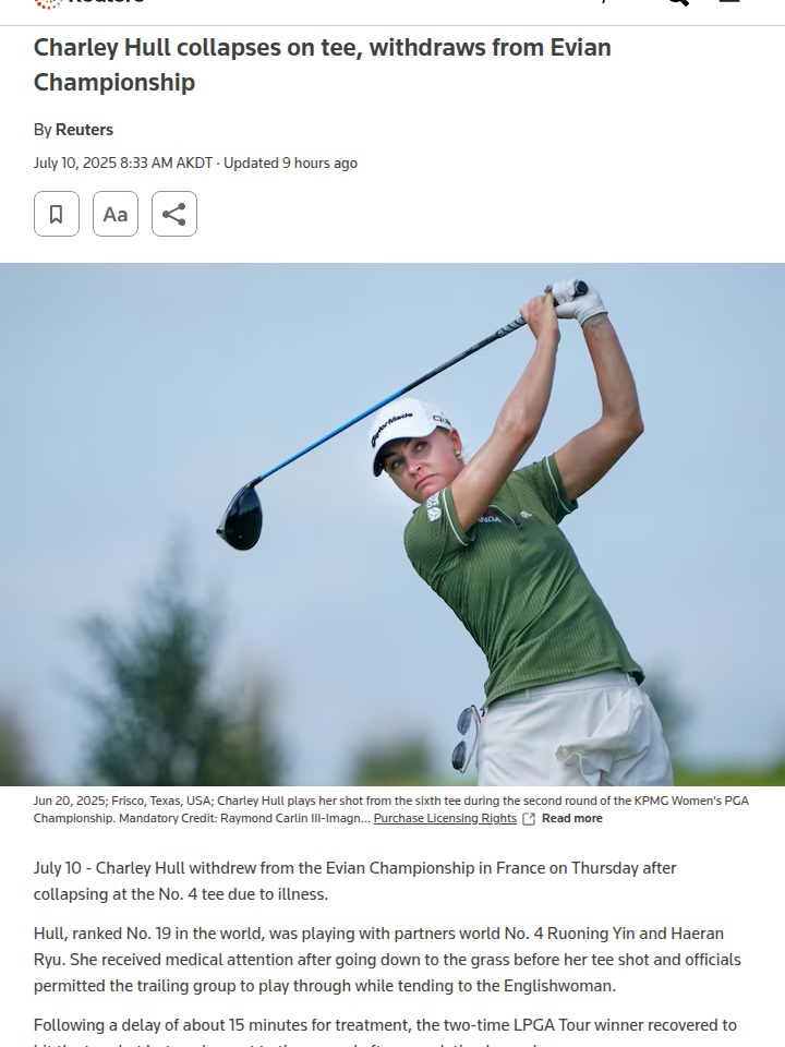 Charley Hull’s Scary Evian Exit: What Happened?