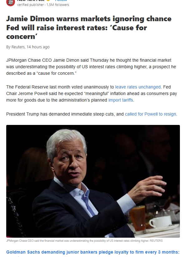 Could Rates Go Up? Jamie Dimon Thinks So