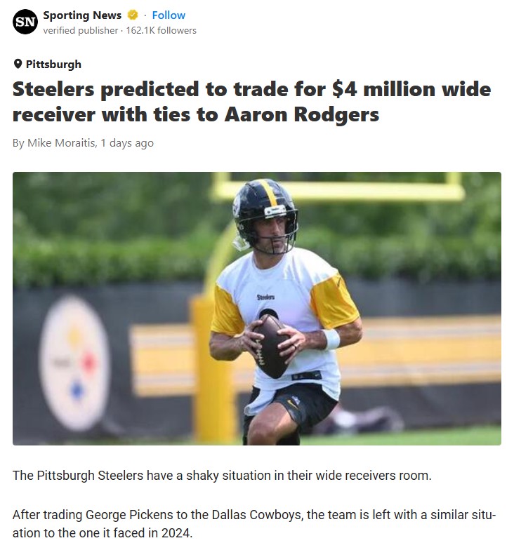 Should the Steelers Go All-In for Doubs?