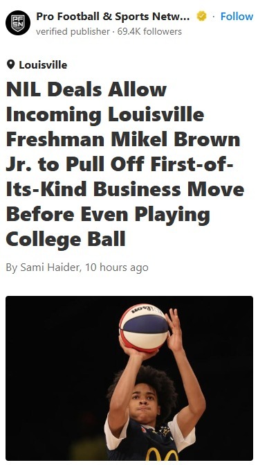 Mikel Brown Jr. just broke college basketball