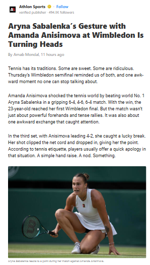Anisimova’s Net Cord: Disrespect or Just Grit?
