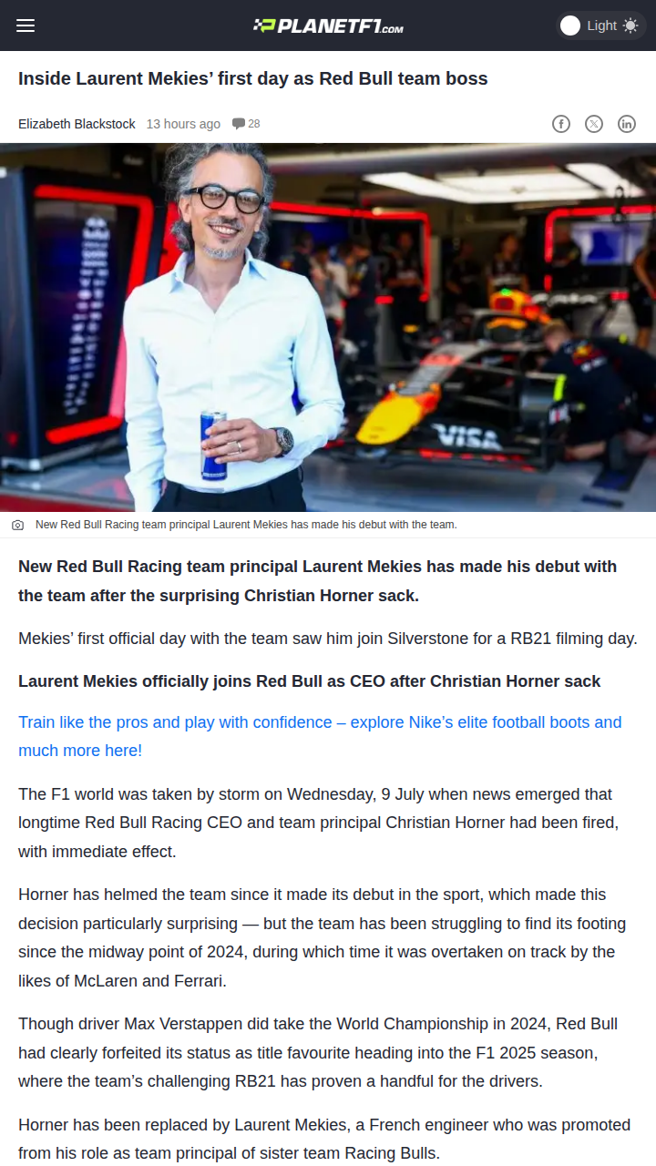 Mekies Era Begins: Shockwaves at Red Bull
