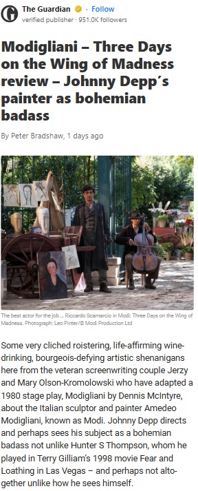 Depp’s Modigliani: Boho Genius or Cliché? 🎨