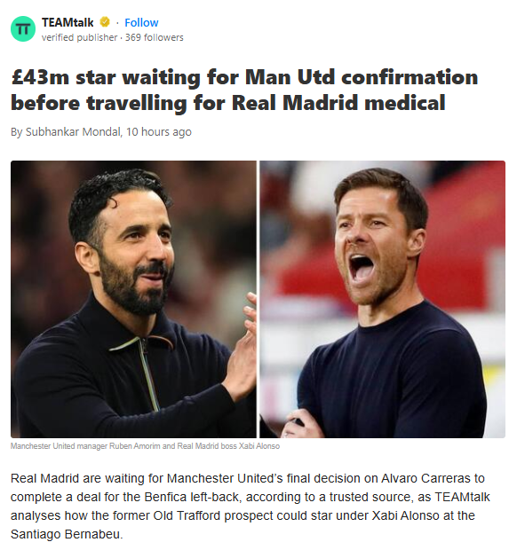 Man Utd Holding Up Real Madrid’s Next Big Signing