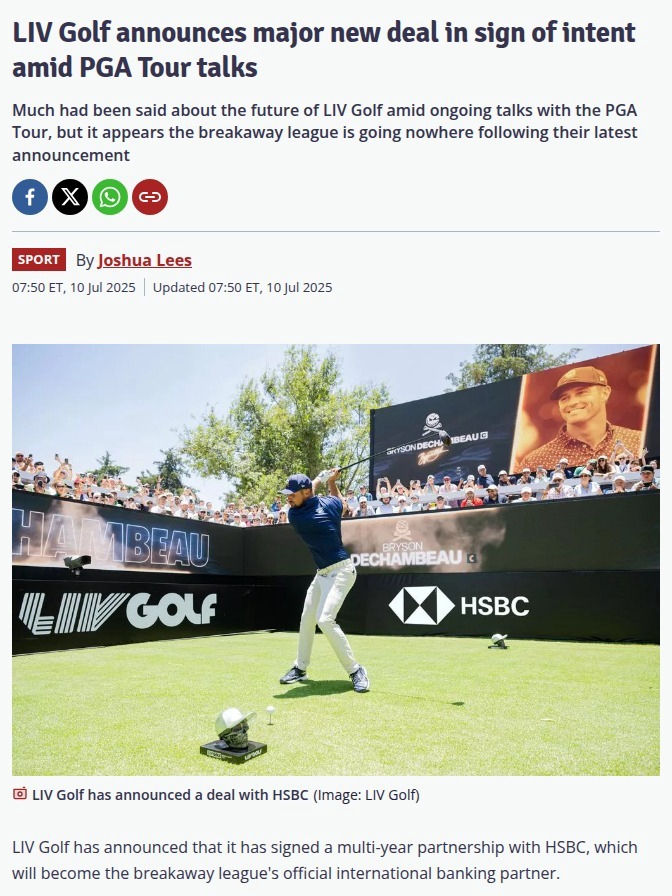 LIV’s Big HSBC Move: PGA Peace or Power Play?