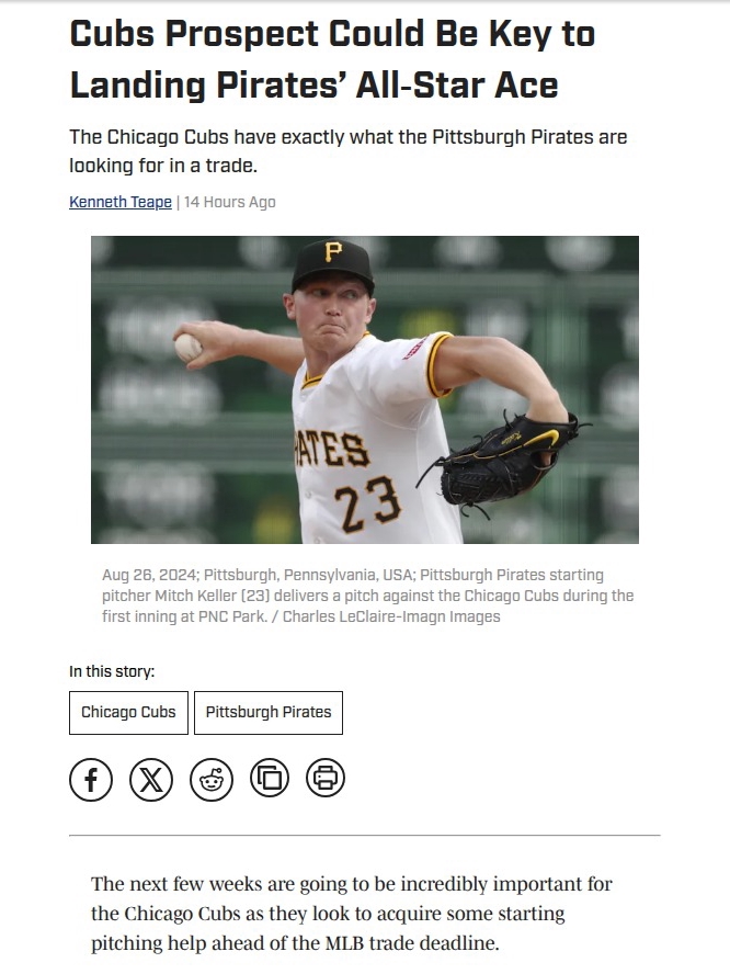 Could Caissie Unlock a Cubs-Pirates Blockbuster?