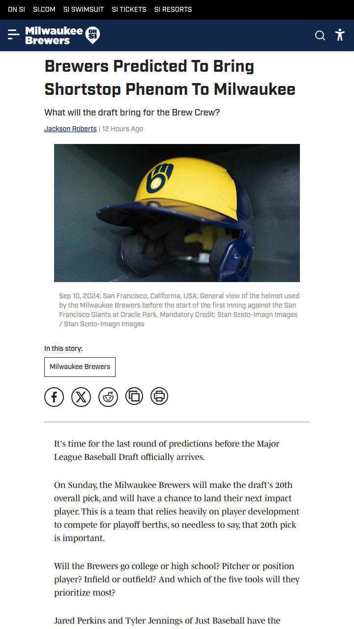 Brewers Eyeing Next Big Shortstop?