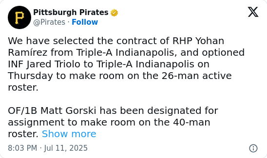 Gold Glover Triolo Sent Down—Surprised?