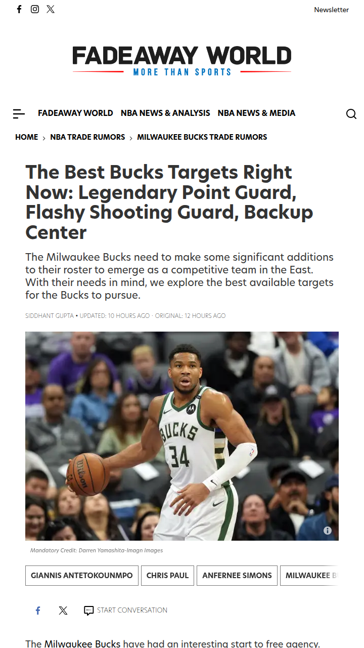 Did the Bucks Fumble by Waiving Dame Time?