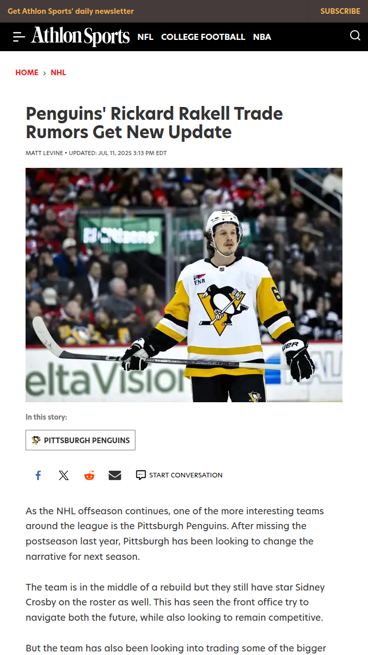 Rakell Trade Buzz: Will He Stay a Penguin?