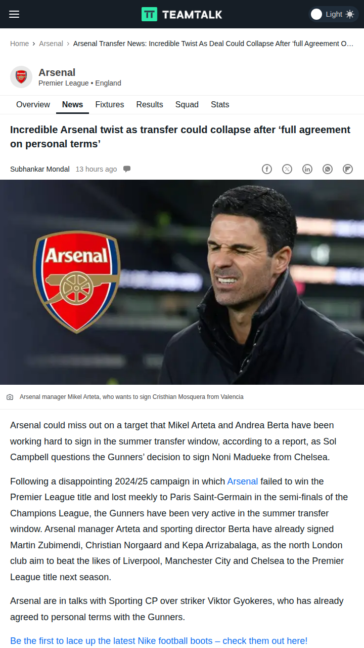 Madueke Move Sparks Gooner Debate