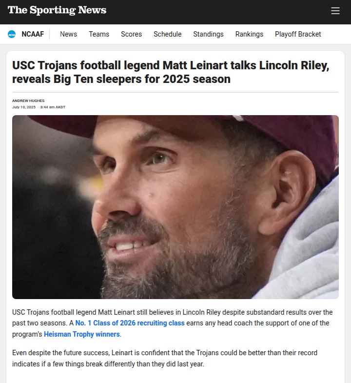 Leinart’s Take: Can USC Finish Strong?