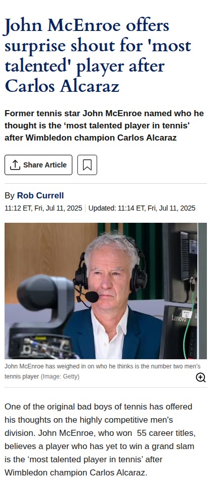 McEnroe’s Bold Kyrgios Take: Waste or Wonder?