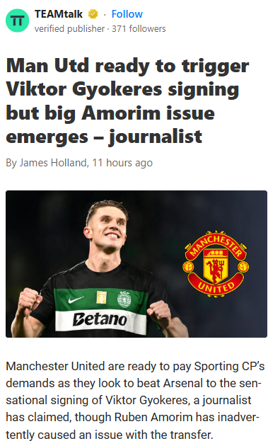Gyokeres Drama: Arsenal or Man Utd?