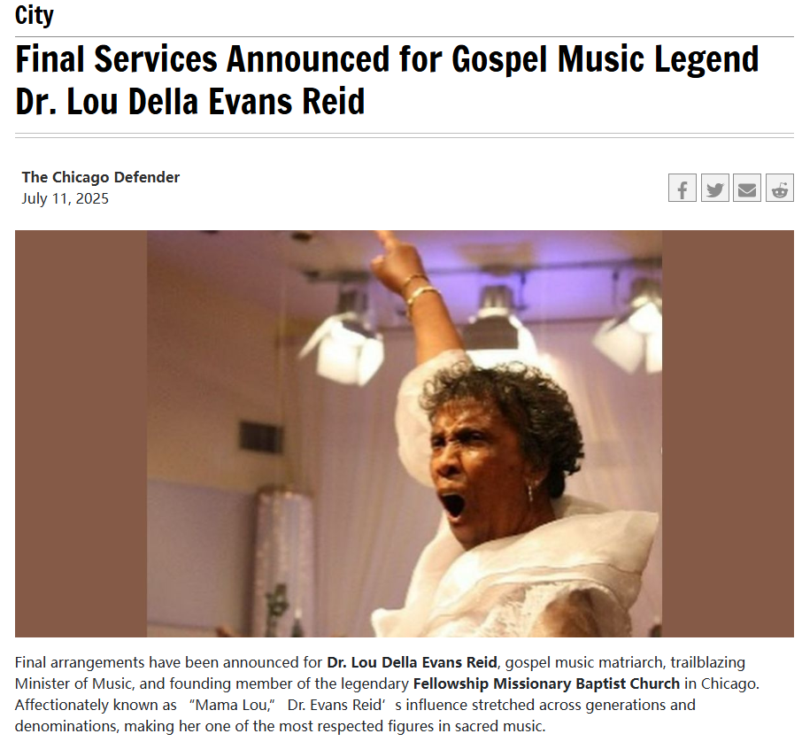 Gospel Legend Mama Lou’s Final Farewell