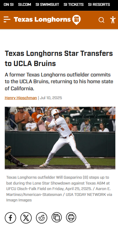 Gasparino Swaps Burnt Orange for Bruin Blue
