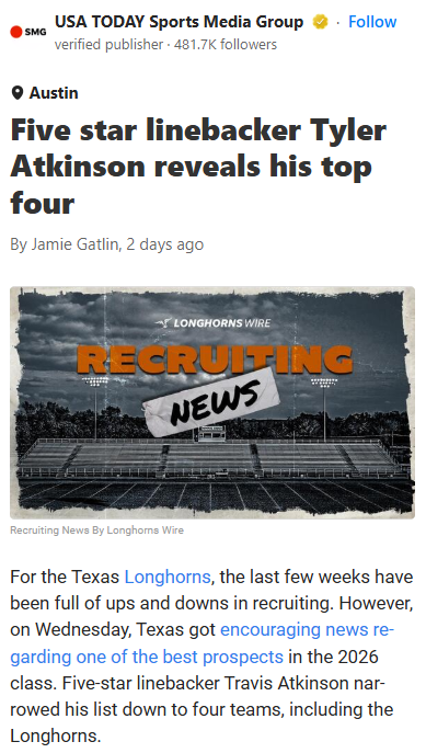 Can Texas Lure Atkinson from UGA’s Grasp?