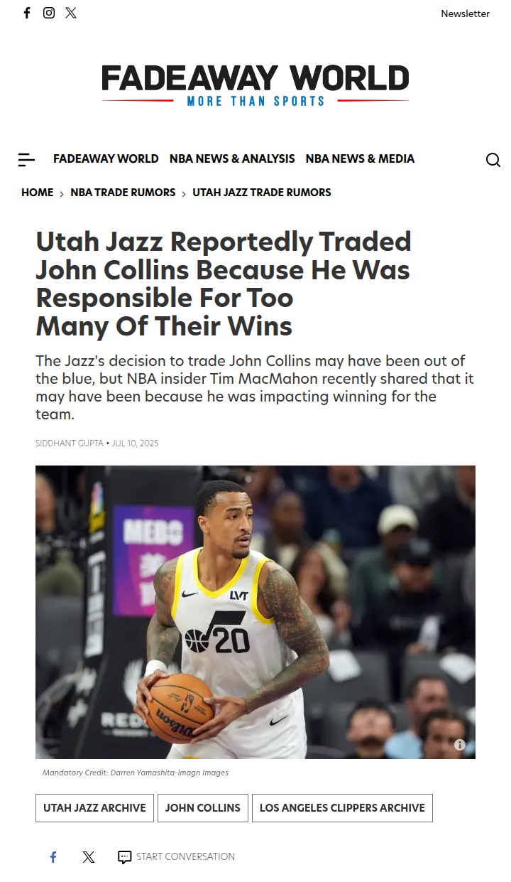 Did the Jazz Really Trade Collins for Winning?