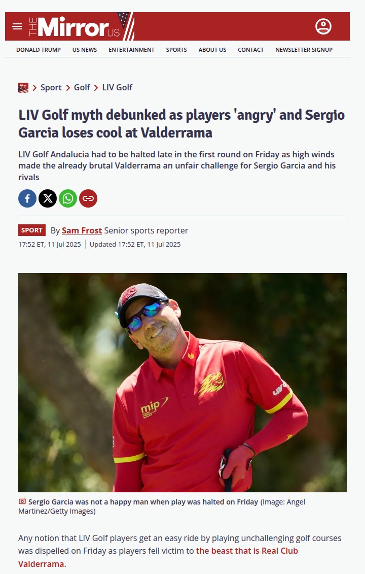 Valderrama Wind Wrecks LIV Golfers’ Nerves