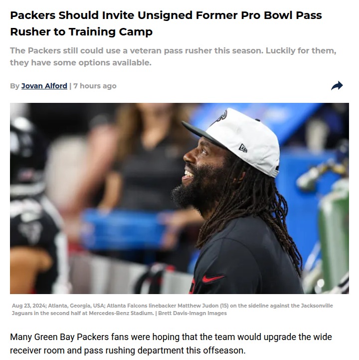 Should the Pack Take a Shot on Judon?