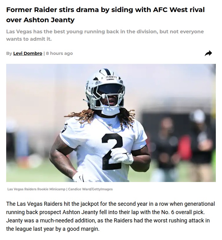 MJD Picks Chargers Rookie Over Jeanty?!