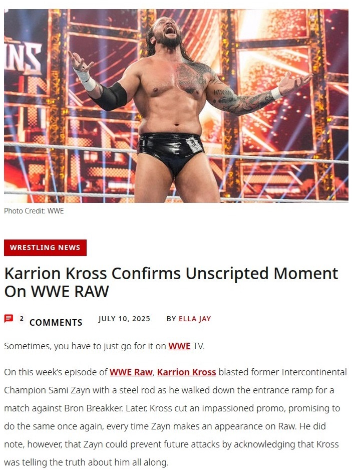 Kross & Scarlett’s RAW Kiss: Totally Unscripted!