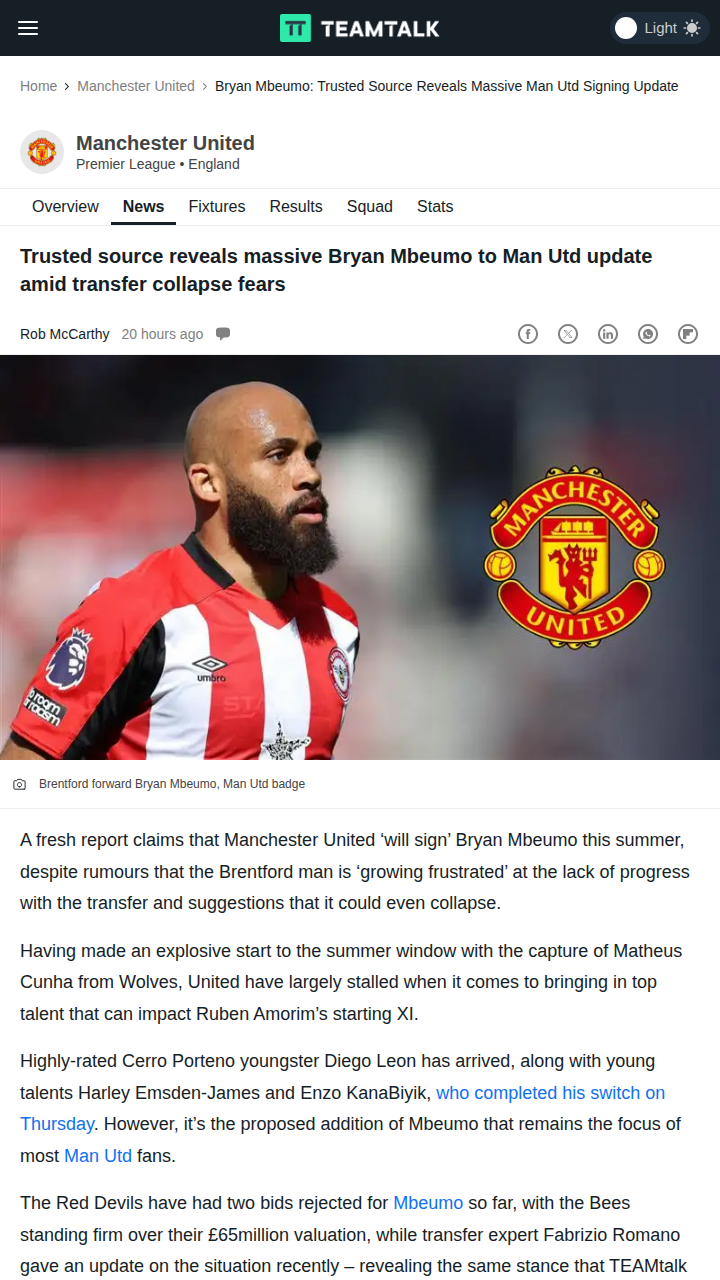 Mbeumo Saga: Will the Red Devils Seal the Deal?