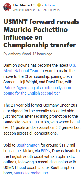 Downs Joins Saints: Poch’s Pep Talk Pays Off