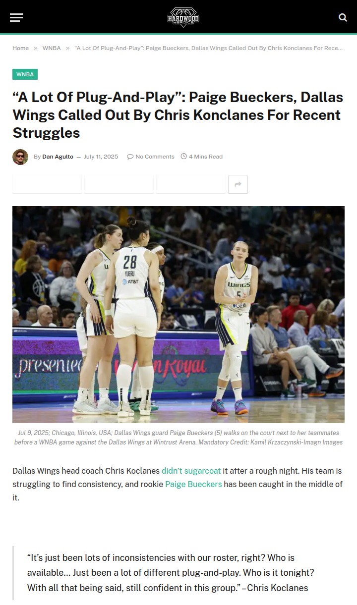 Wings’ Plug-and-Play Woes: Is Paige Overworked?