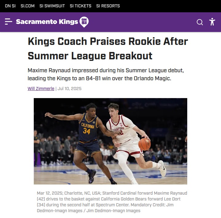Raynaud’s Summer League Splash: Future Star?