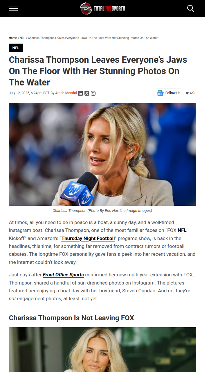 Charissa Thompson Sets the Record Straight
