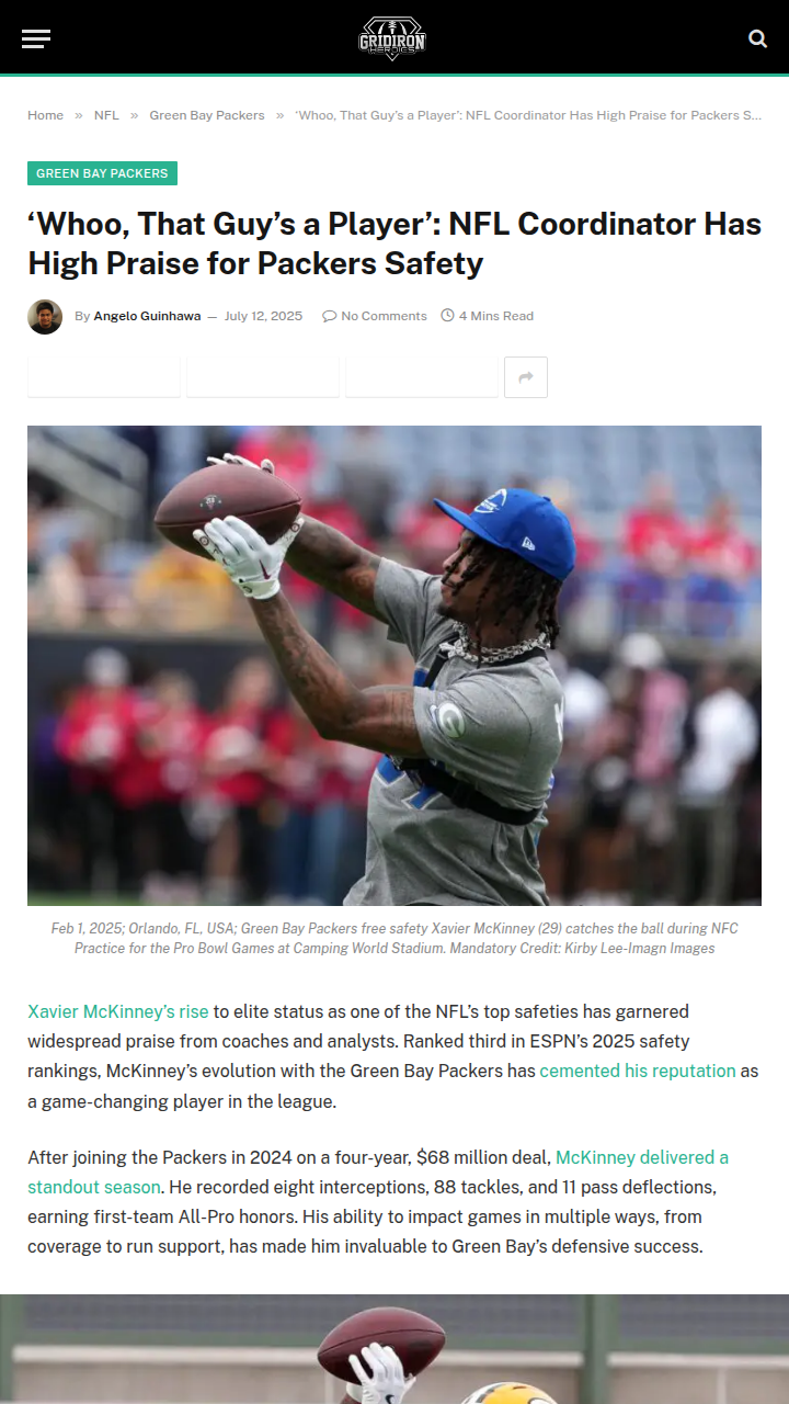 McKinney: Packers’ Secret Weapon?