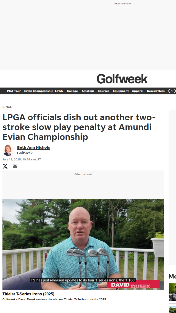 Slow Play Drama Hits Evian Major Again