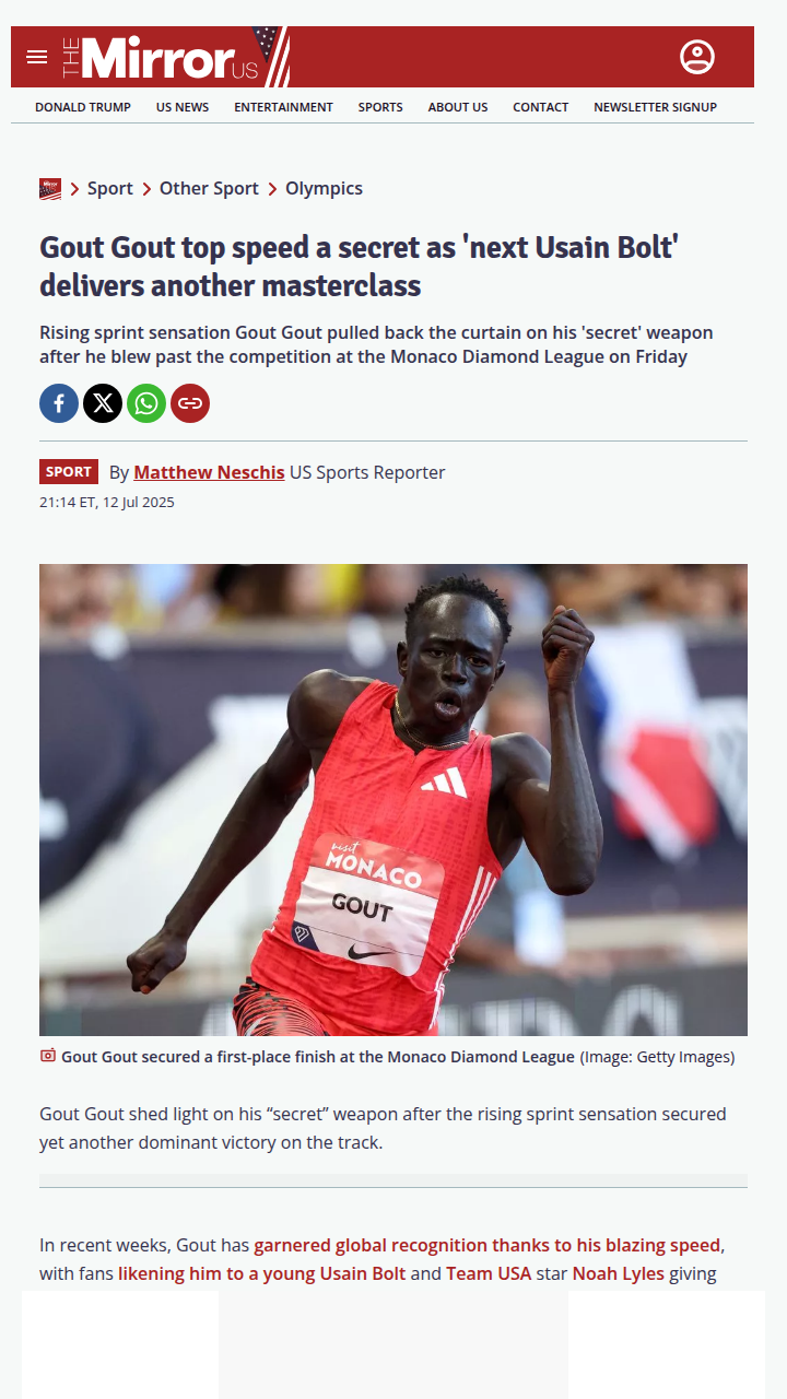 Is Gout Gout the Next Sprint King?